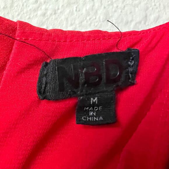 NBD Revolve Gracey Lace Back Mini Dress in Red Size M - Picture 4 of 6